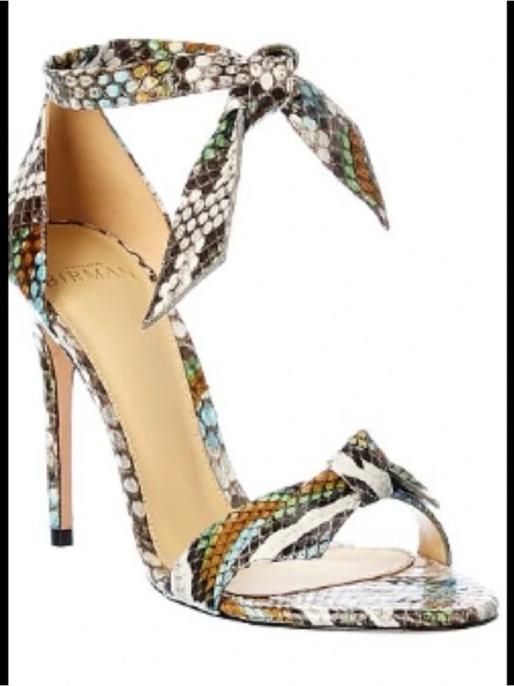 Alexandre Birman Clarita Snake Embossed Leather Sandal